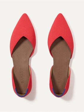 Rothy's Red Hot Pointed D'Orsay Flats
